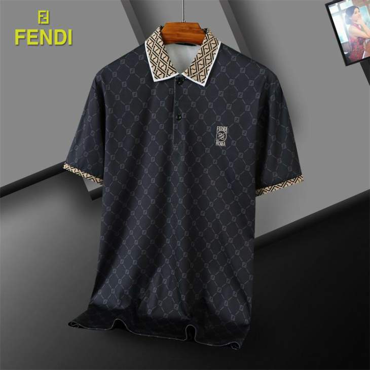 Picture of Fendi Polo Shirts Short _SKUFendiM-3XL12yn3628203